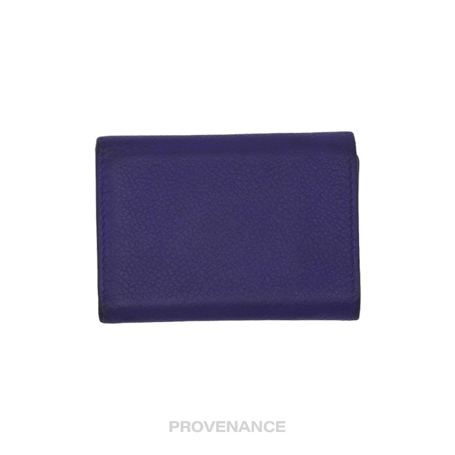 🔴 Saint Laurent Paris SLP Compact Trifold Wallet - Blue Tumbled Leather