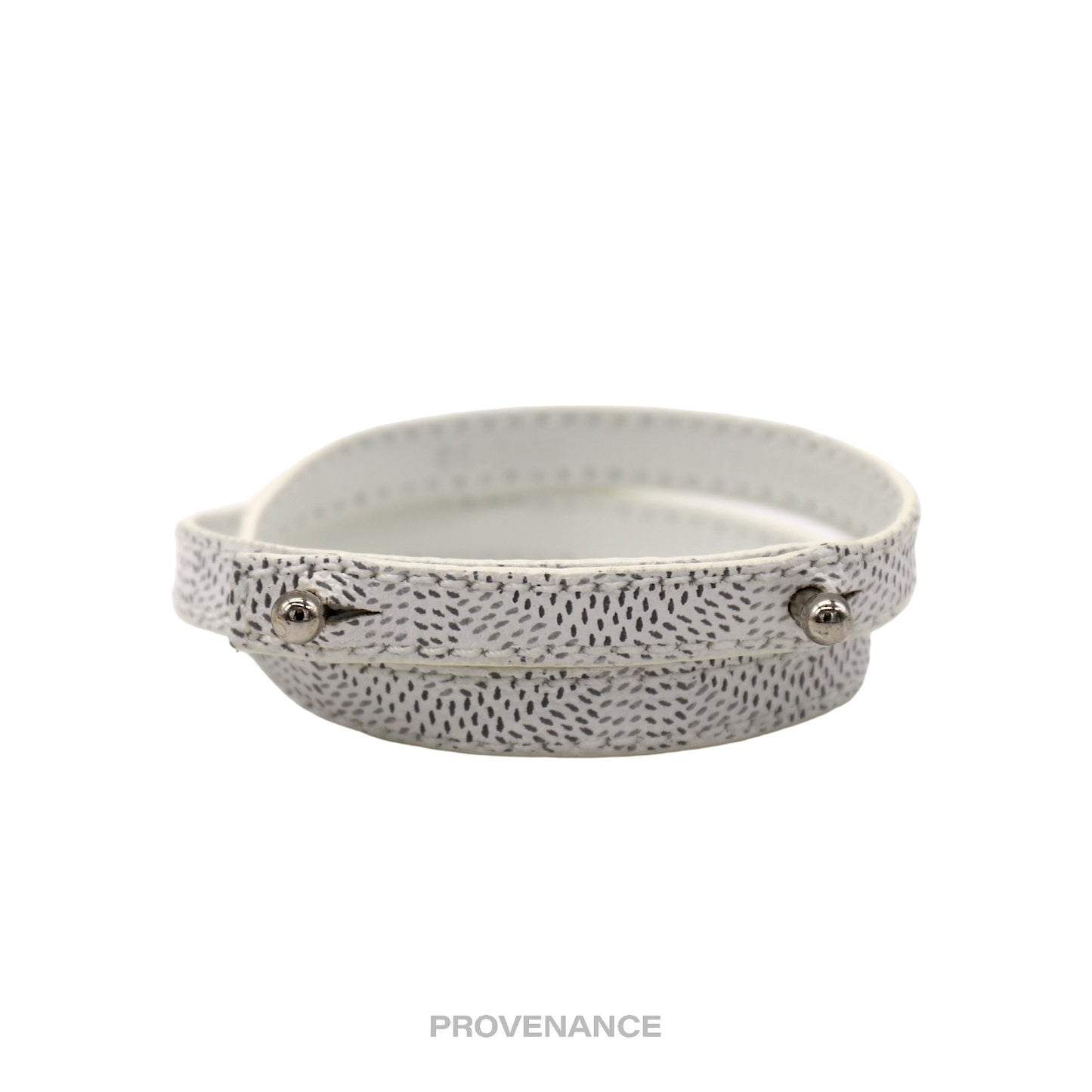 🔴 Goyard Double Wrap Bracelet - White Goyardine