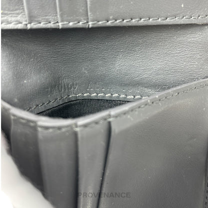 🔴 Fendi Bifold Wallet - FF Grey Leather