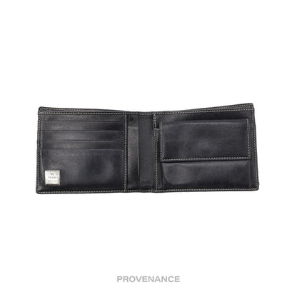 🔴 Fendi Bifold Wallet - Micro FF Zucca Canvas Navy