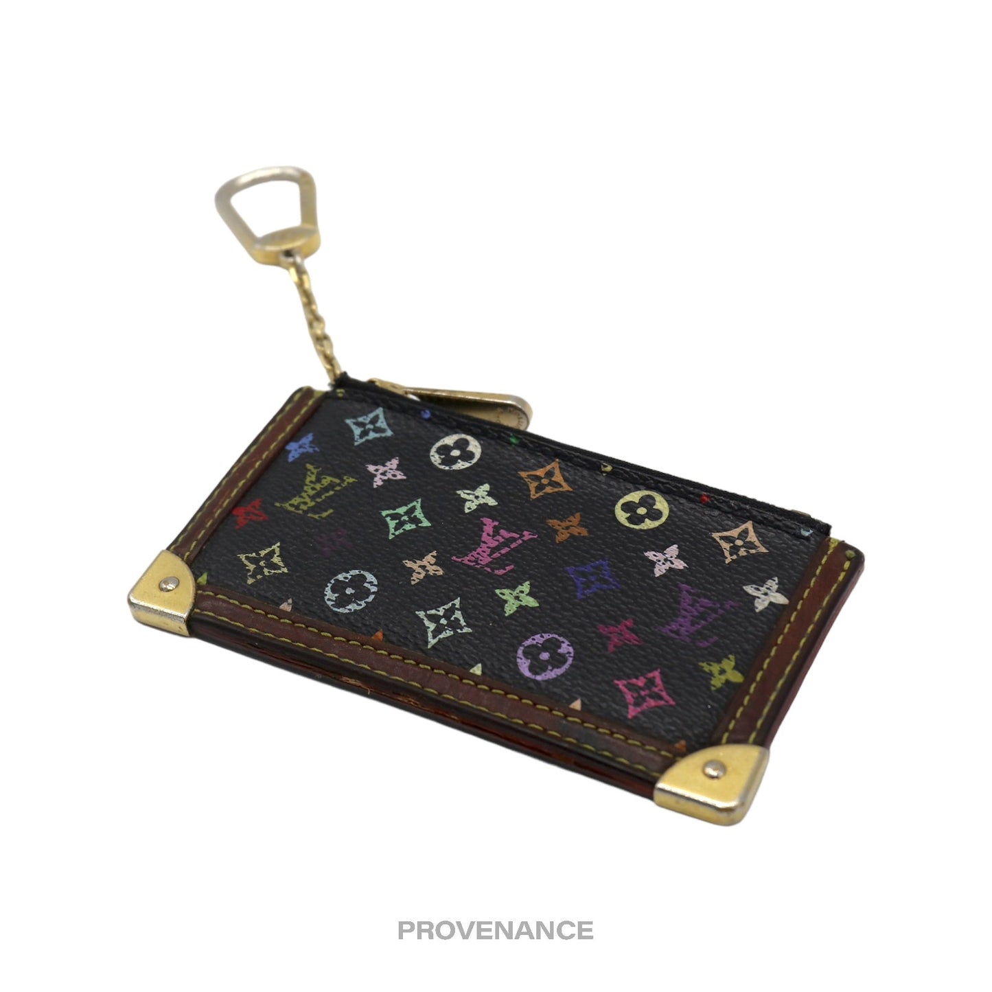 🔴 Louis Vuitton X Takashi Murakami Key Pouch Cles - Monogram Multicolore Black