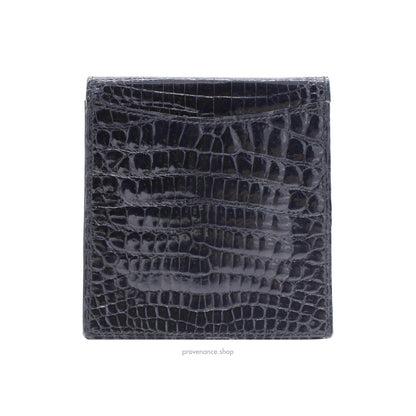 🔴 Gucci Cardholder Wallet - Black Crocodile