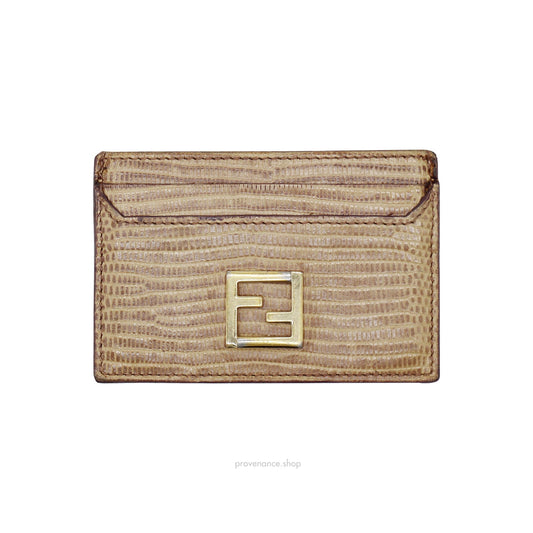 🔴 Fendi FF Card Holder - Lizard