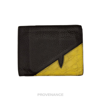 🔴 Fendi Bifold Wallet - Monster Eye Crocodile