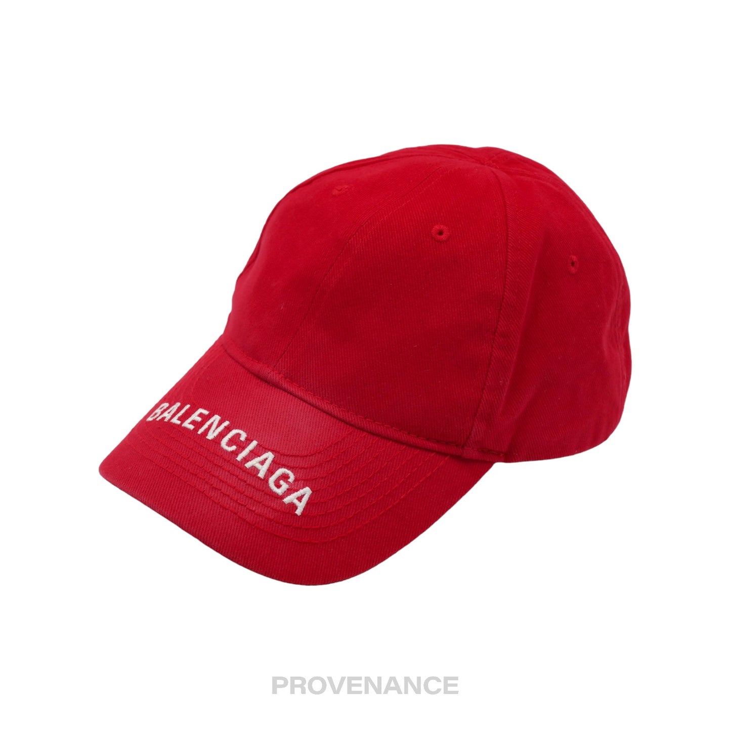 🔴 Balenciaga Embroidered Logo Cap - Red