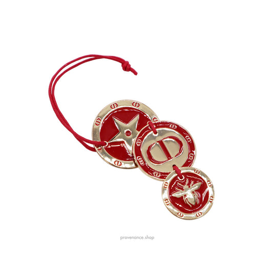 🔴 Dior Triple Medallion Charm Pendant Set