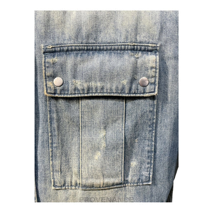 🔴 Balmain Sample Denim Shirt - Destroyed