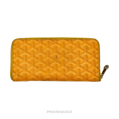 🔴 Goyard Matignon Zipped Wallet - Yellow Goyardine