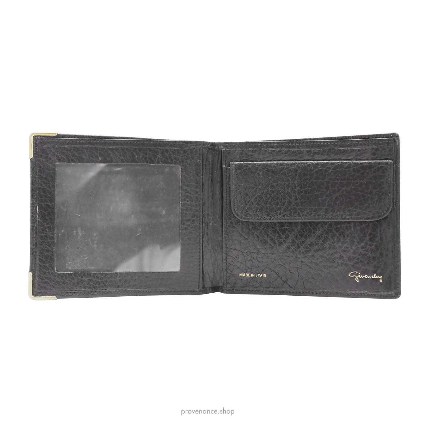 🔴 Givenchy ID Bifold Wallet - Black Leather