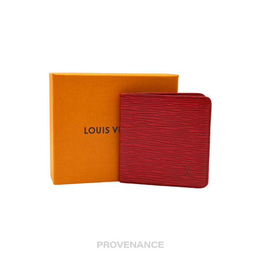 🔴 Louis Vuitton 6CC Bifold Wallet - Red Epi Leather