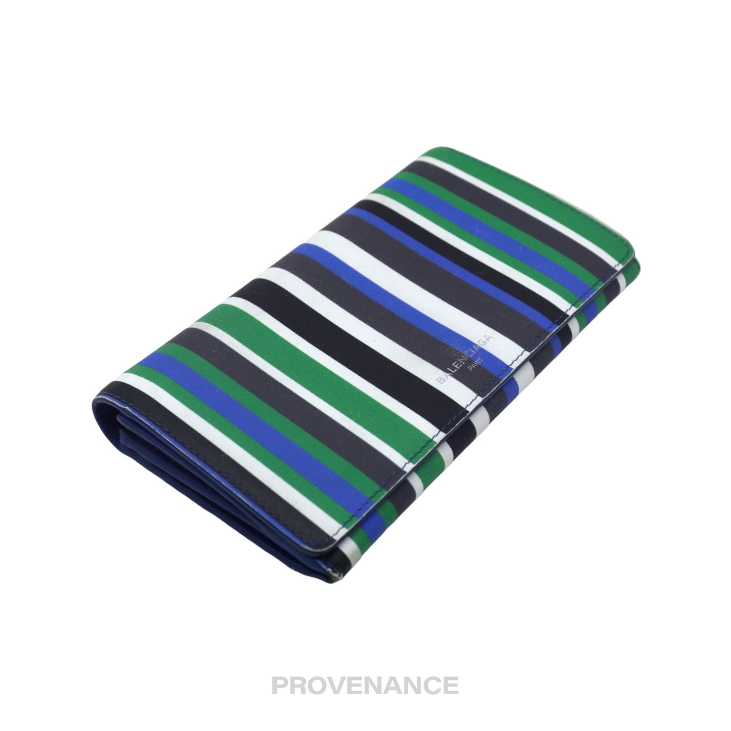 🔴 Balenciaga Snap Long Wallet - Bazaar Striped