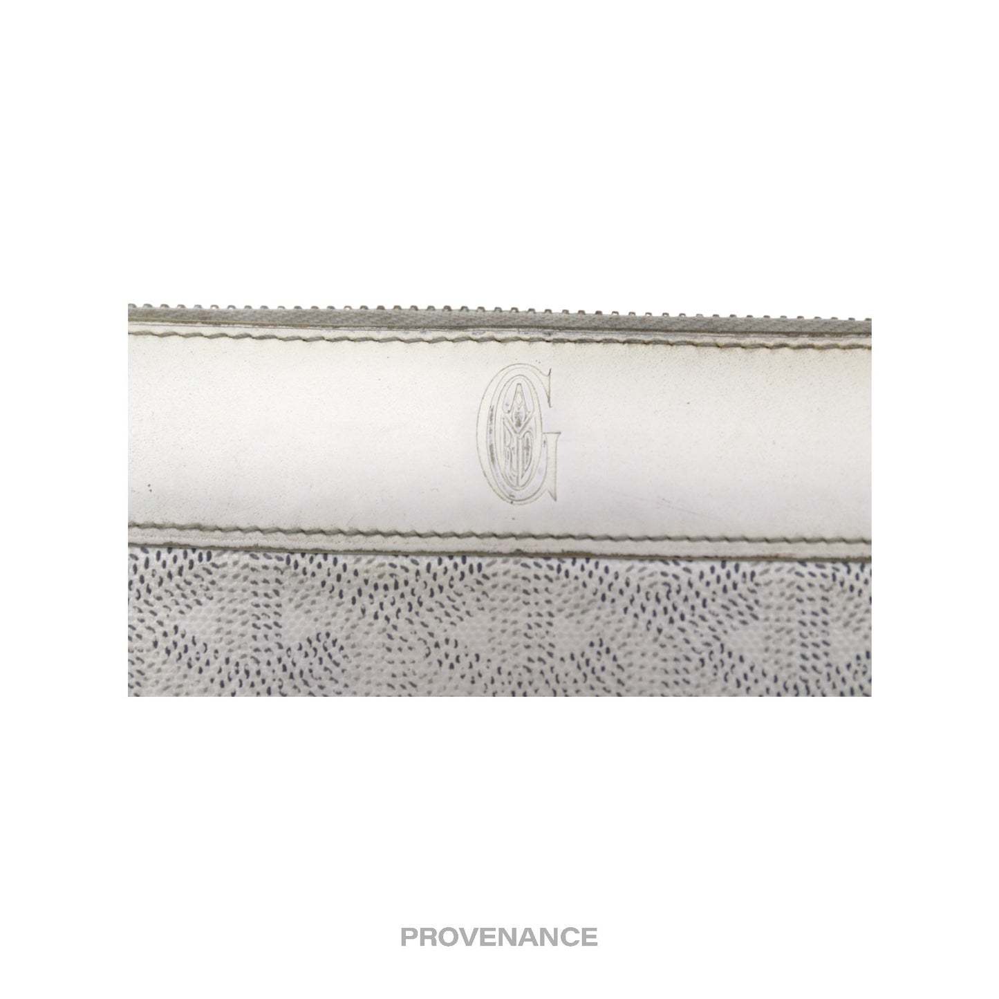 🔴 Goyard Matignon Zipped Wallet - White Goyardine