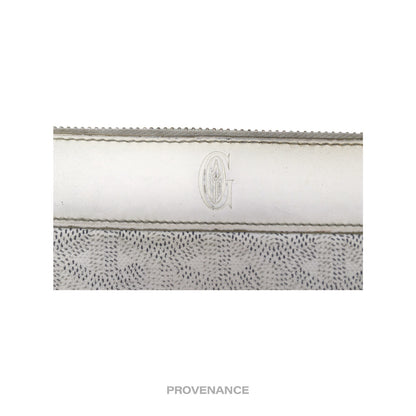 🔴 Goyard Matignon Zipped Wallet - White Goyardine
