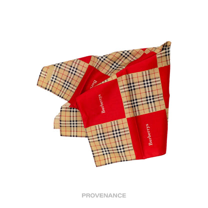 🔴 Burberry Nova Check Logo Scarf 50 - Burberrys Checkered