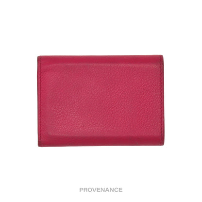 🔴 Saint Laurent Paris SLP Trifold Wallet - Pink Leather