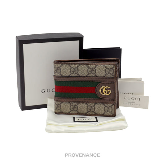 🔴 Gucci Bifold Wallet - GG Marmont Supreme Signature Web