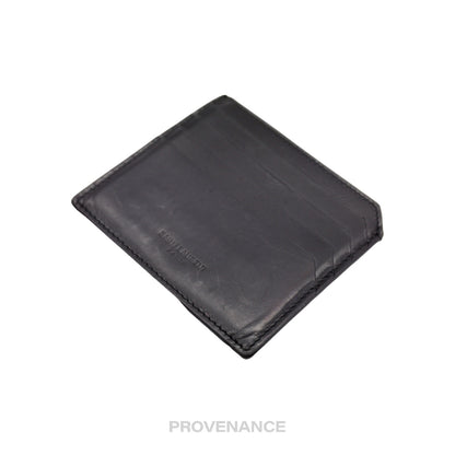 🔴 SLP Card Holder Wallet - Black Calfskin Leather