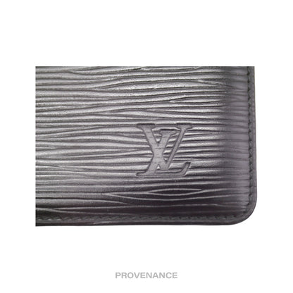 🔴 Louis Vuitton MALLETIER Card Holder Wallet - Black Epi