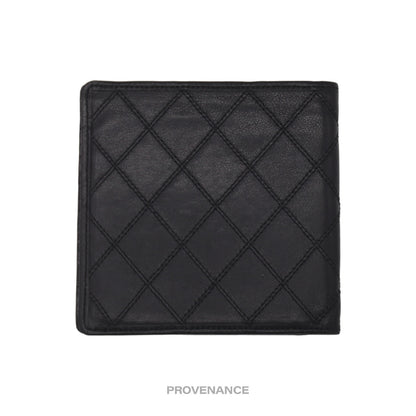 🔴 Chanel 8CC Bifold Wallet - Black Quilted Calfskin