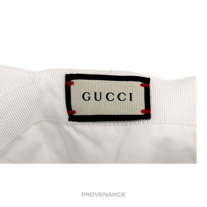 🔴 Gucci Campaign Hat Cap - White