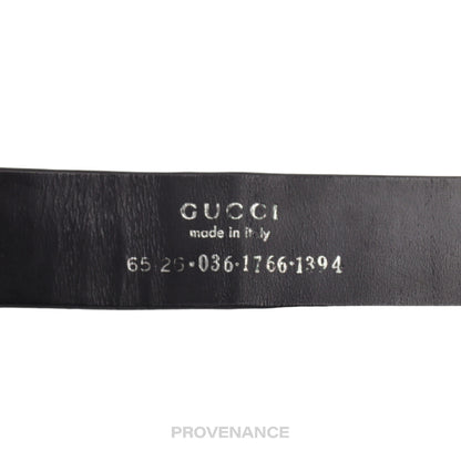 🔴 Gucci Belt - Black Crocodile Leather