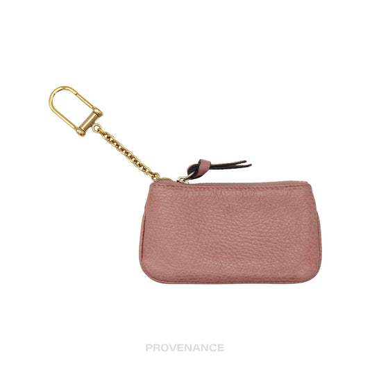 🔴 Gucci MII Key Pouch Cles - Powder Pink Tumbled Leather