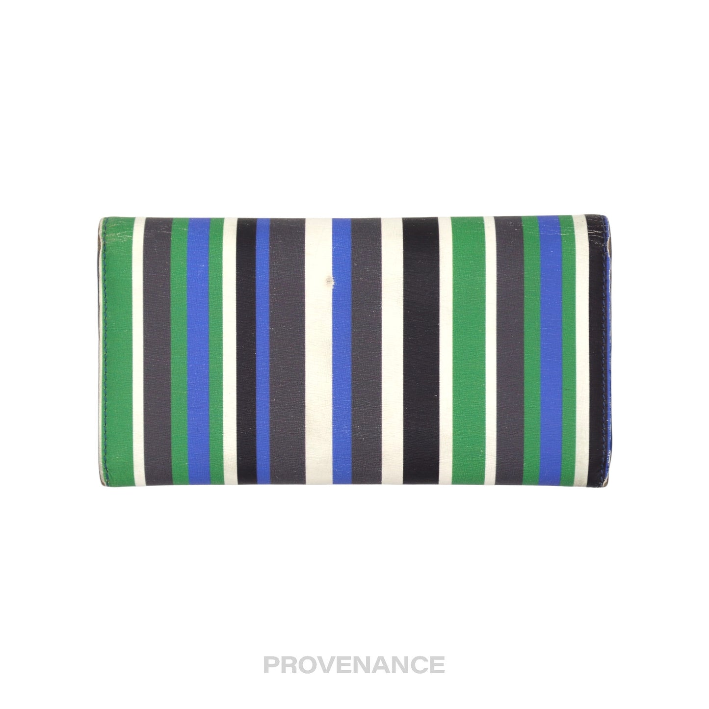 🔴 Balenciaga Snap Long Wallet - Bazaar Striped