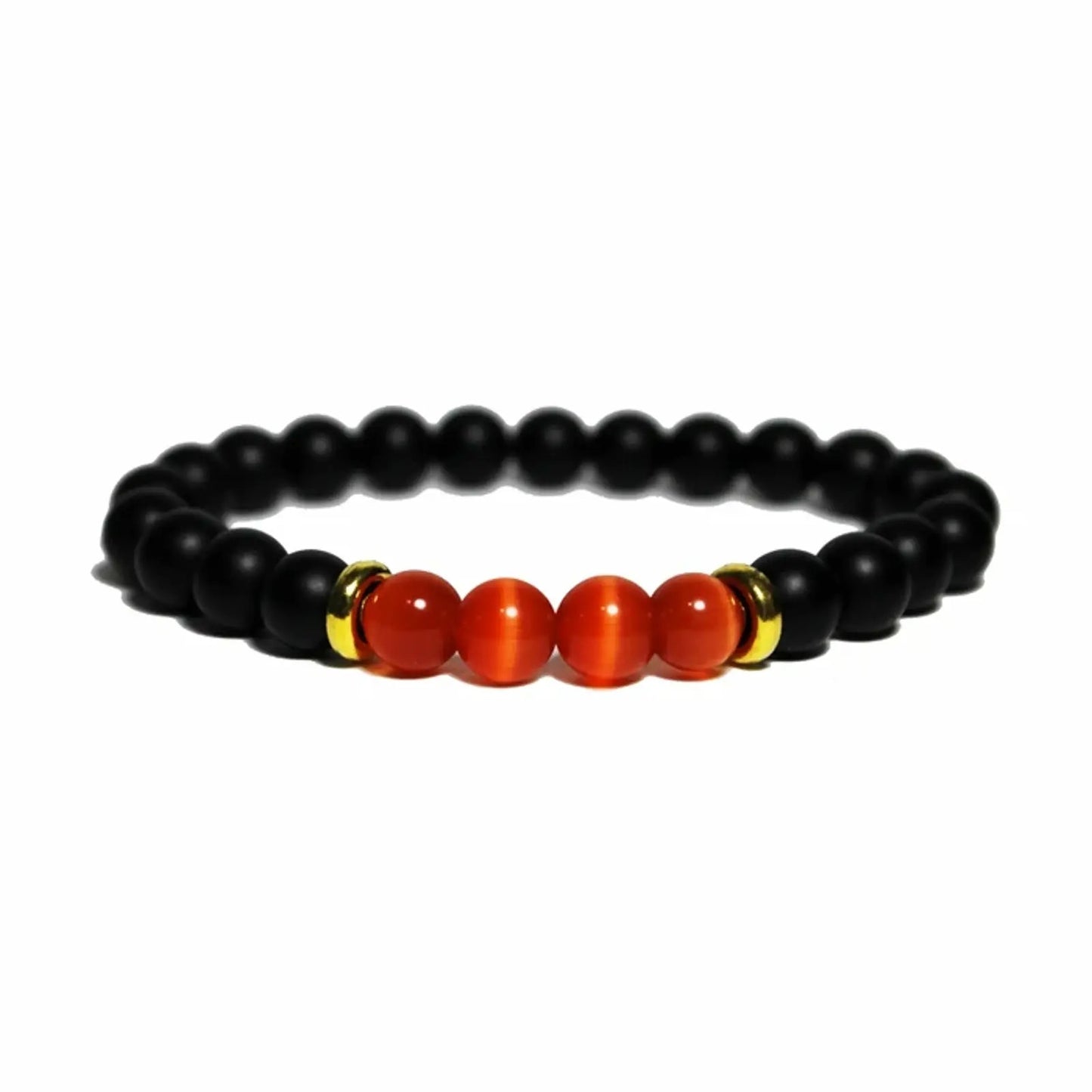 🔴 Bracelet - Black Onyx & Cat Eye