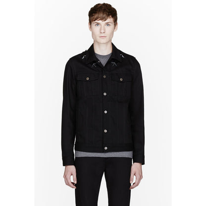 🔴 Givenchy Star-Studded Denim Jacket - Black