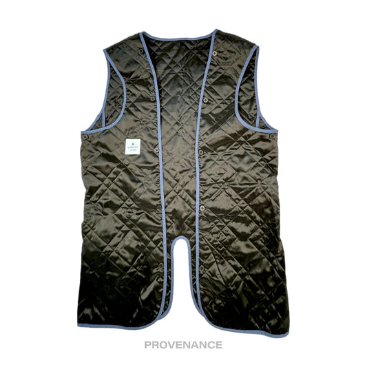 🔴 Lanvin En Bleu Quilted Liner Vest - Black/Blue