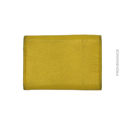 🔴 Balenciaga Papier Mini Wallet - Yellow Leather