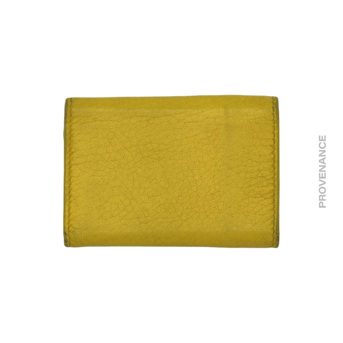 🔴 Balenciaga Papier Mini Wallet - Yellow Leather