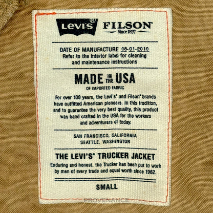 🔴 Levis x Filson Trucker Jacket - Tan Waxed Tin Cloth S
