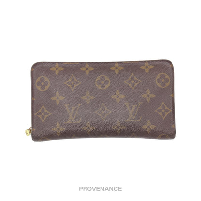 🔴 Louis Vuitton Horizontal Zip Long Wallet - Monogram