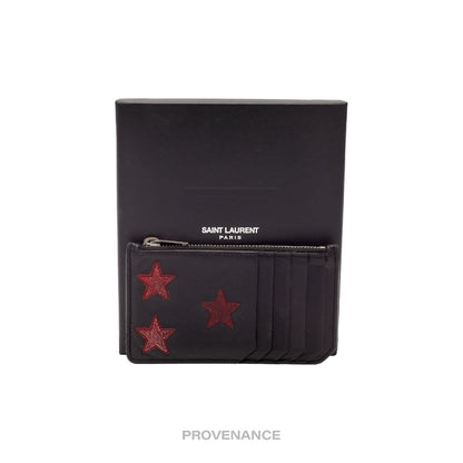 🔴 Saint Laurent Paris SLP Stars Fragment Card Wallet