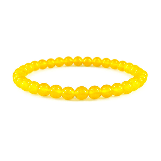 🔴 Bracelet - Golden Sun Yellow Jade 6mm.