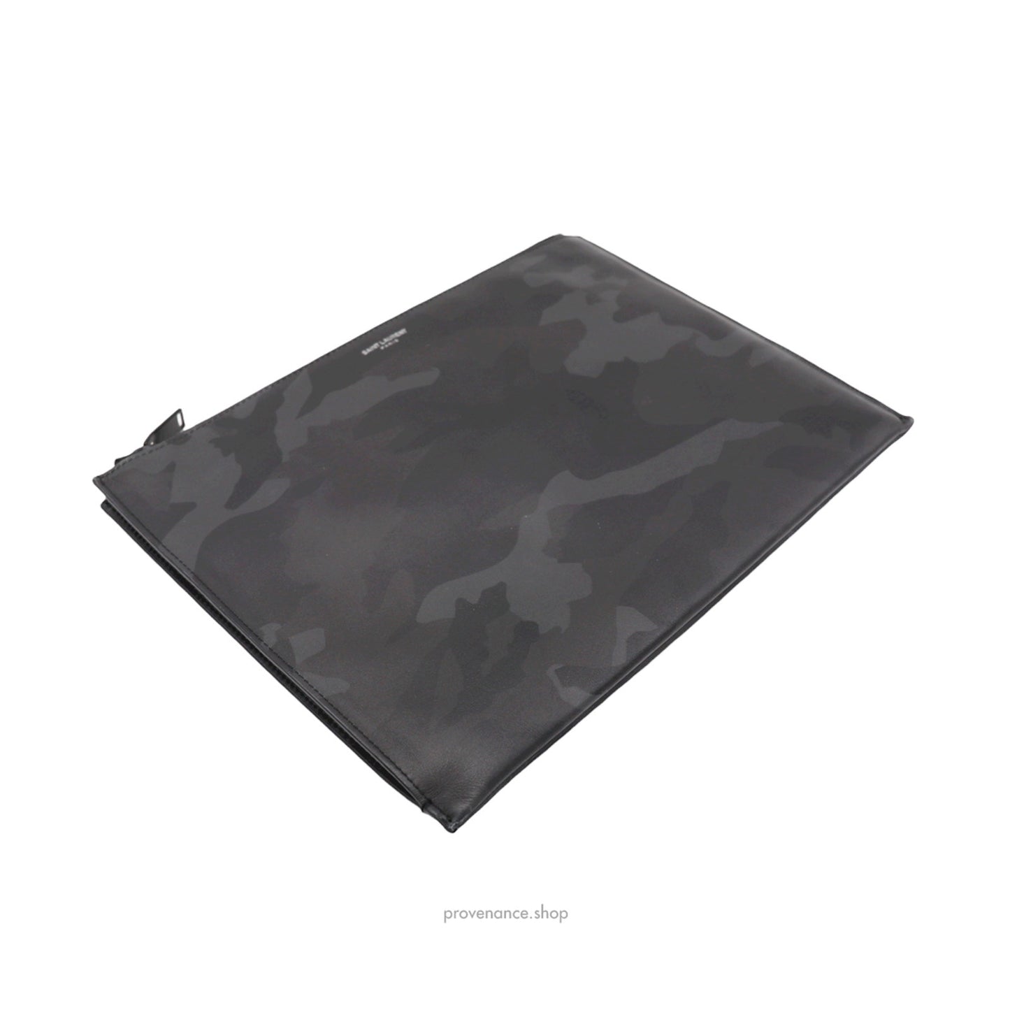 🔴 Saint Laurent Paris SLP Zipped Pouch - Shadow Camo