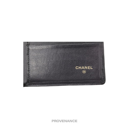 🔴 Chanel 8CC Bifold Wallet - Black Quilted Calfskin