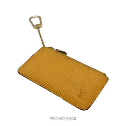 🔴 Louis Vuitton Key Pouch Cles - Tassil Yellow Epi Leather