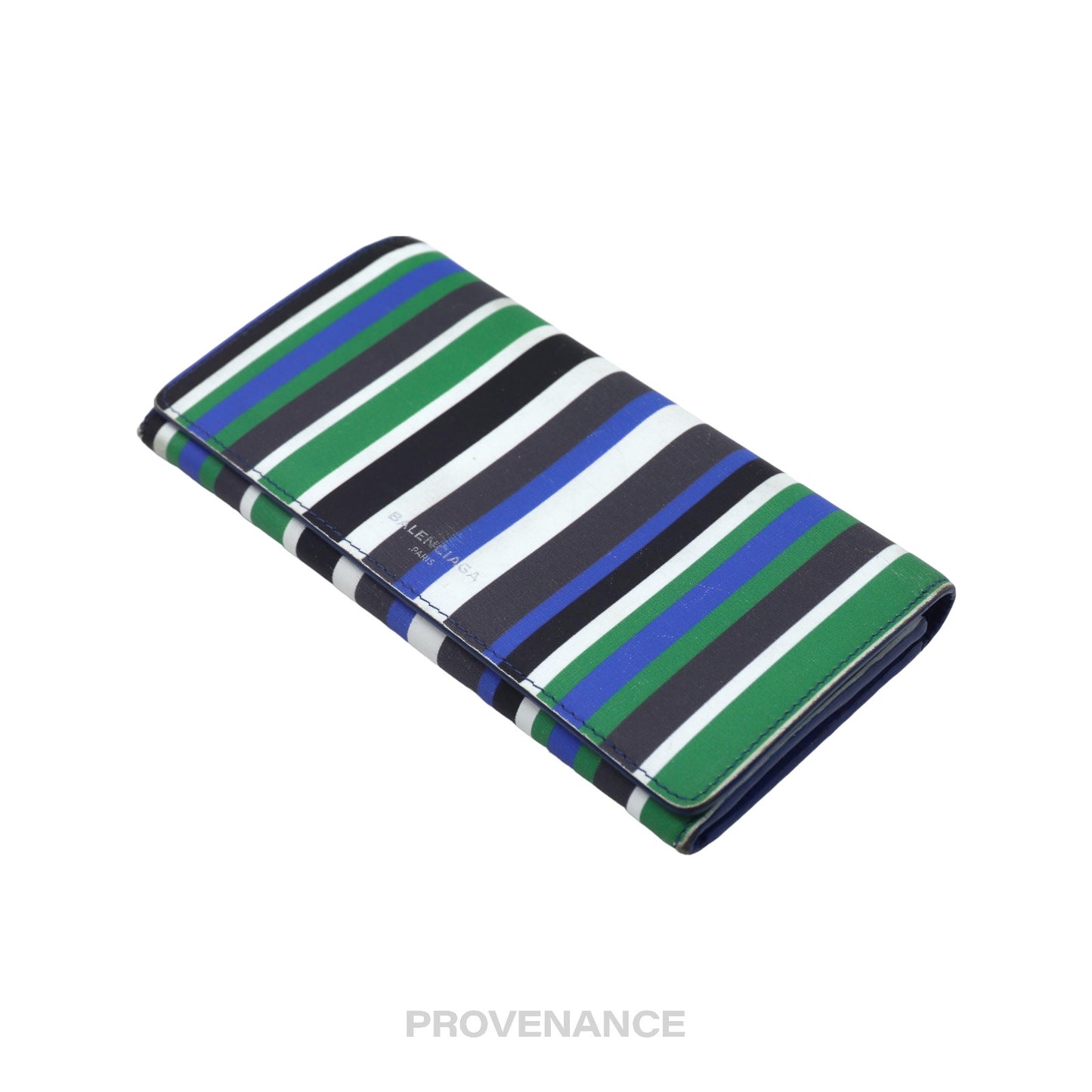 🔴 Balenciaga Snap Long Wallet - Bazaar Striped