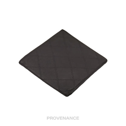 🔴 Chanel 6CC Bifold Wallet - Black Quilted Calfskin
