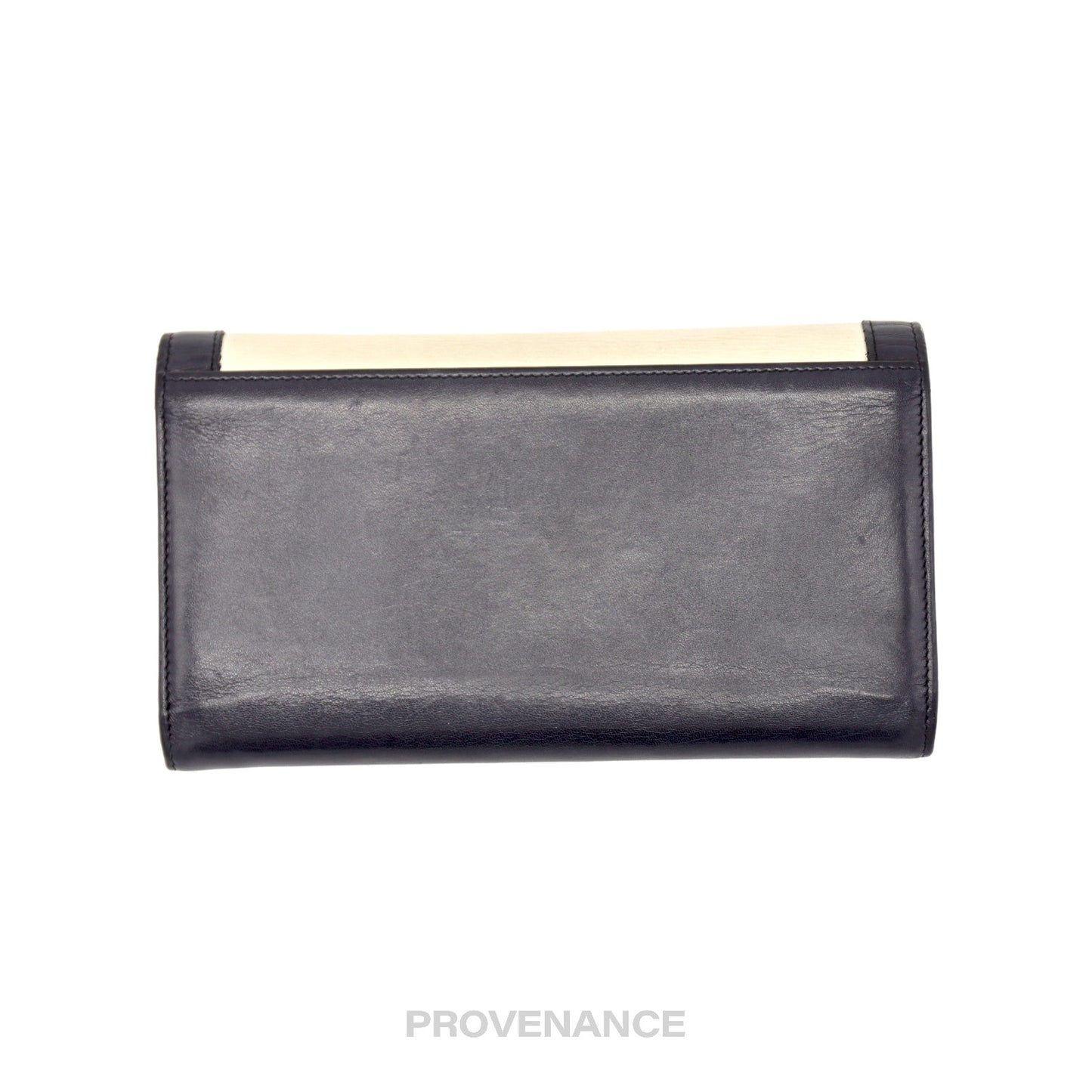 🔴  Saint Laurent Paris SLP Zip Long Wallet - Navy/Ivory