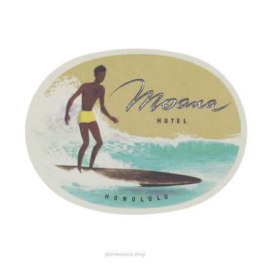 🔴 Hotel Label Sticker Postcard - Moana Hotel
