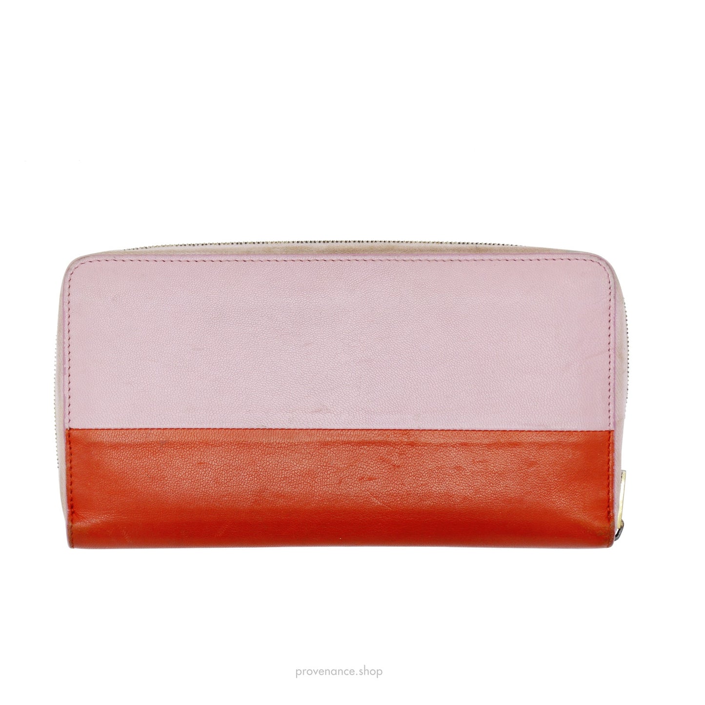 🔴 Celine Multifunction Zip Wallet - Pink/Papaya