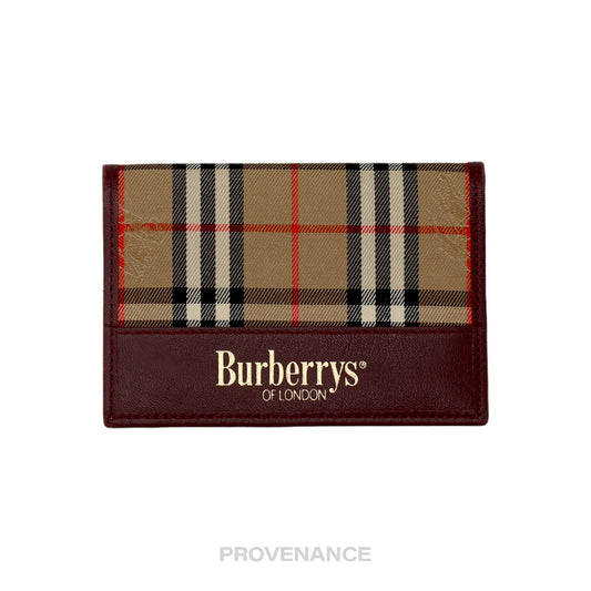 🔴 Burberry Pocket Organizer Card Wallet - Nova Check