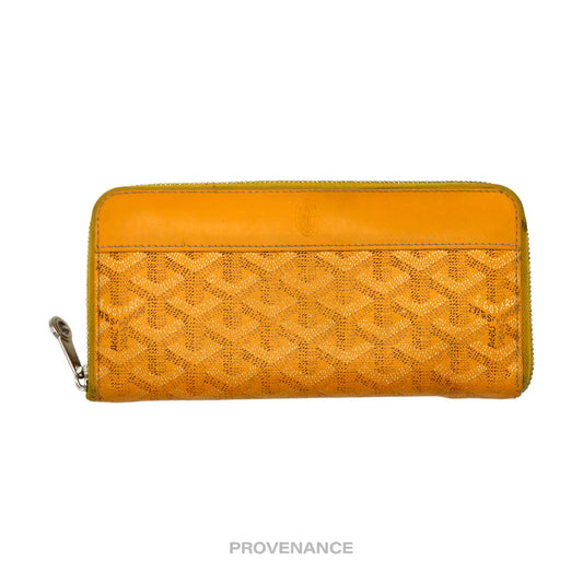 🔴 Goyard Matignon Zipped Wallet - Yellow Goyardine