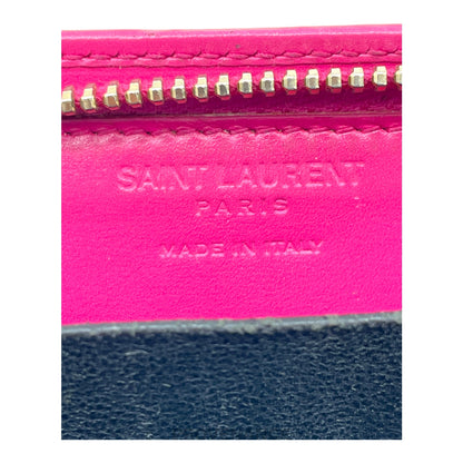 🔴 Saint Laurent Paris SLP Compact Zip Card Wallet - Pink