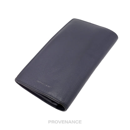 🔴 SLP Zip Long Wallet - Navy Leather