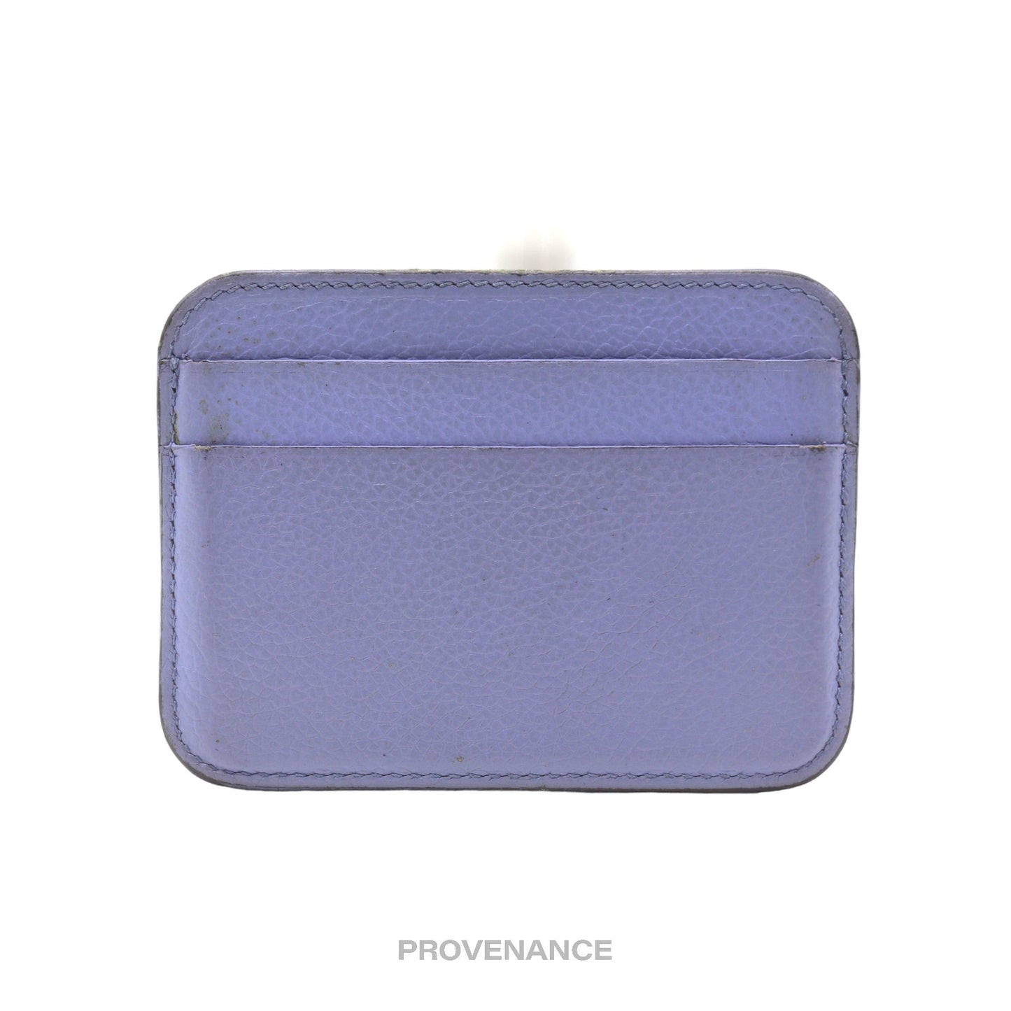 🔴 Balenciaga Logo Card Holder Wallet - Powder Blue Leather
