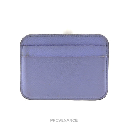 🔴 Balenciaga Logo Card Holder Wallet - Powder Blue Leather